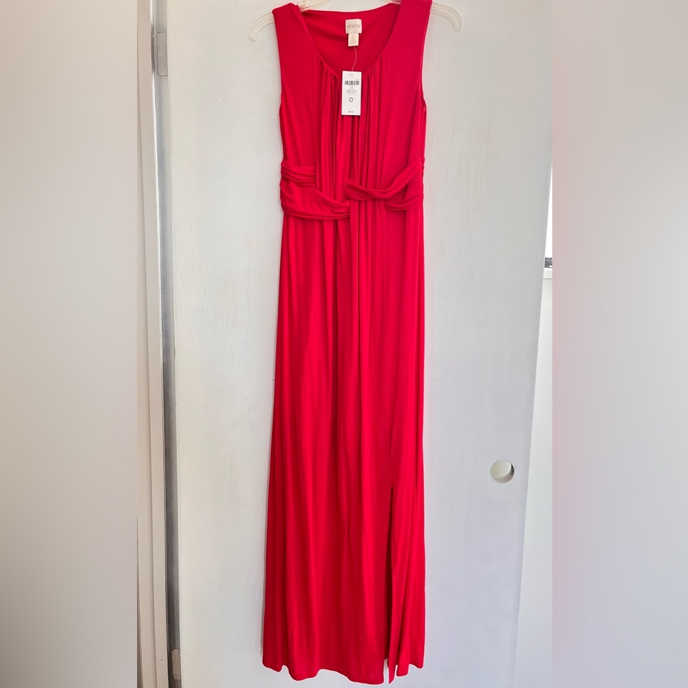 Chico’s Red Maxi Dress 0 NWT